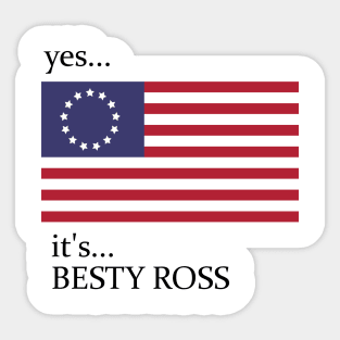 betsy ross FLAG USA american flag 1976 80s T-Shirt Sticker